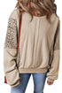 Crochet Contrast Sleeve Relaxed Fit Top