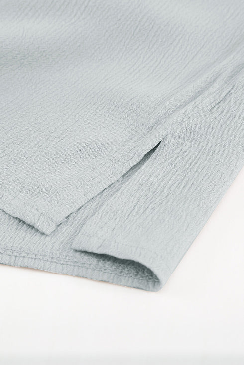 Crochet Eyelet Short Sleeves Top