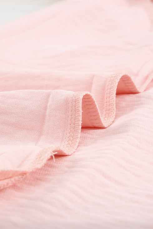 Crochet Eyelet Short Sleeves Top