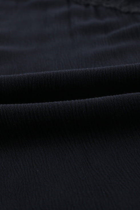 Crochet Eyelet Short Sleeves Top