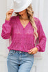 Crochet Knit V-Neck Button Front Long Sleeve Lightweight Cardigan Sweater