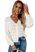 Crochet Knit V-Neck Button Front Long Sleeve Lightweight Cardigan Sweater