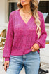 Crochet Knit V-Neck Button Front Long Sleeve Lightweight Cardigan Sweater