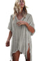 Crochet Knitted Tassel Tie Kimono Beachwear