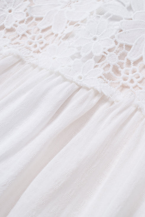 Crochet Lace Button Top