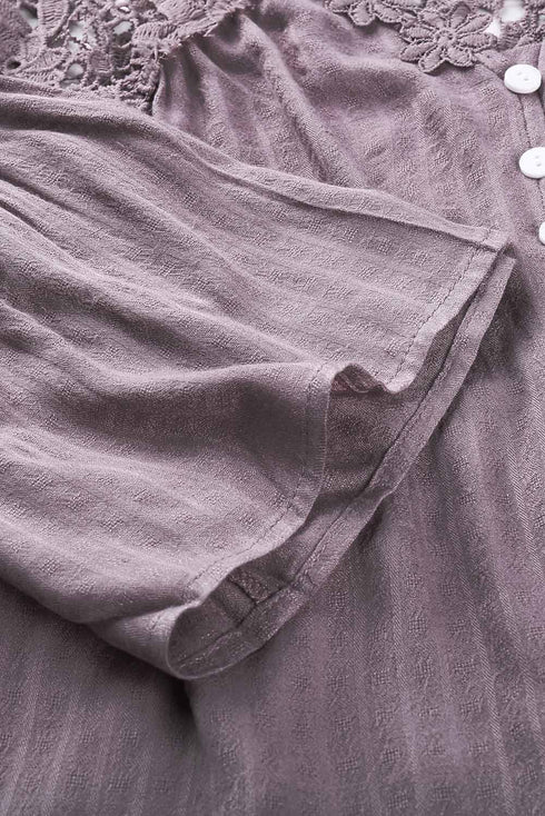 Crochet Lace Button Top