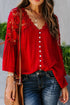 Crochet Lace Button Top