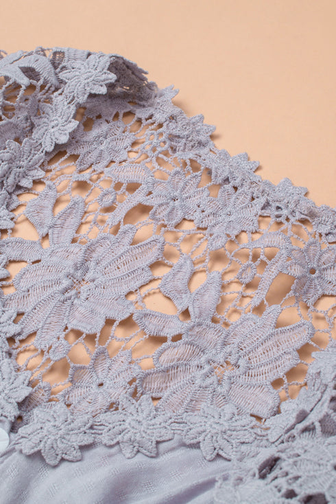 Crochet Lace Button Top