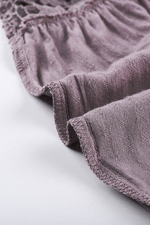 Crochet Lace Button Top