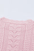 Crochet Lace Pointelle Knit Sweater