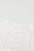 Crochet Lace Pointelle Knit Sweater