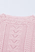 Crochet Lace Pointelle Knit Sweater