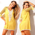 Crochet Pom Pom Trim Beach Tunic Cover Up