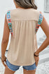 Crochet Trim Accent Relaxed Fit Sleeveless Top