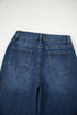 Cropped High Rise Wide Leg Stretch Denim Jeans