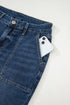 Cropped High Rise Wide Leg Stretch Denim Jeans