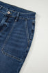 Cropped High Rise Wide Leg Stretch Denim Jeans