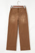 Cropped High Rise Wide Leg Stretch Denim Jeans