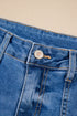 Cropped High Rise Wide Leg Stretch Denim Jeans