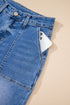Cropped High Rise Wide Leg Stretch Denim Jeans