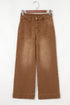 Cropped High Rise Wide Leg Stretch Denim Jeans
