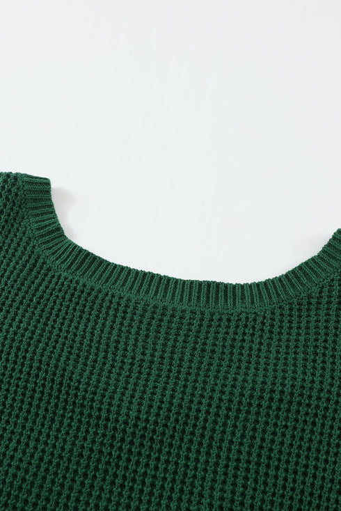 Cross Back Hollow-Out Sweater