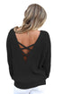 Cross Back Hollow-Out Sweater