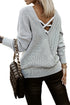 Cross Back Hollow-Out Sweater