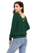 Cross Back Hollow-Out Sweater