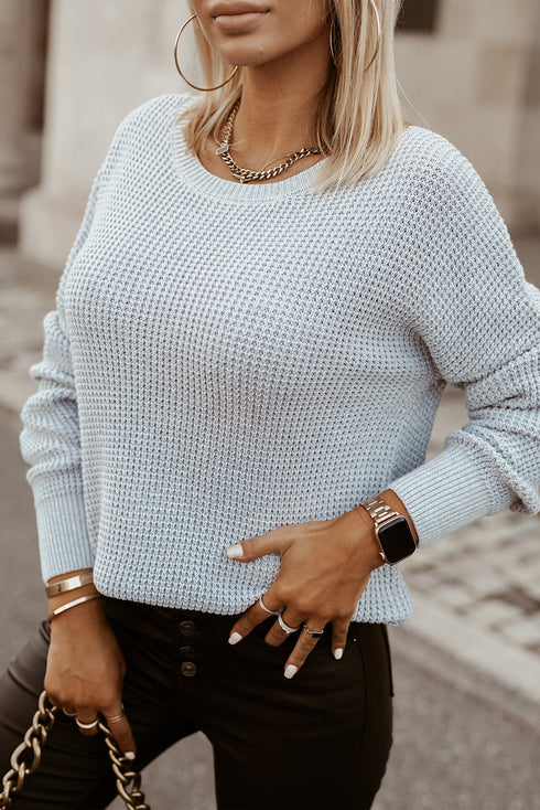 Cross Back Hollow-Out Sweater