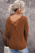 Cross Back Hollow-Out Sweater