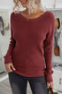 Cross Back Hollow-Out Sweater