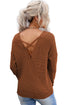 Cross Back Hollow-Out Sweater
