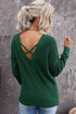 Cross Back Hollow-Out Sweater