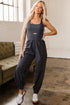 Cross Back Strappy Cut Out Relaxed Jogger Jumpsuit