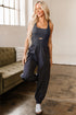 Cross Back Strappy Cut Out Relaxed Jogger Jumpsuit