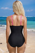 Crossover Colorblock Cutout One Piece Swimsuit