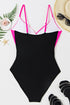 Crossover Colorblock Cutout One Piece Swimsuit