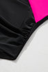 Crossover Colorblock Cutout One Piece Swimsuit