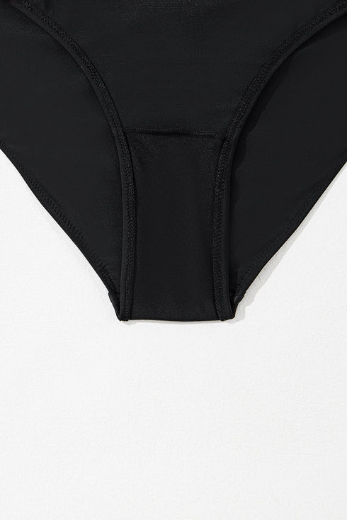 Crossover Colorblock Cutout One Piece Swimsuit