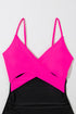 Crossover Colorblock Cutout One Piece Swimsuit