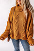 Cuddle Weather Cable Knit Handmade Turtleneck Sweater
