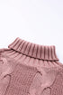 Cuddle Weather Cable Knit Handmade Turtleneck Sweater