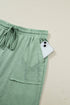 Cuffed Sleeve Tee And Wide Leg Drawstring Pant Set