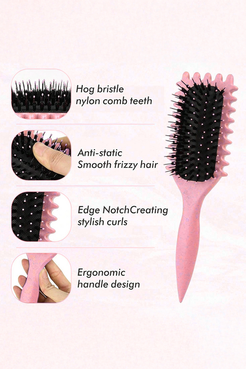 Cushioned Base Curl Enhancing Detangling Hair Comb