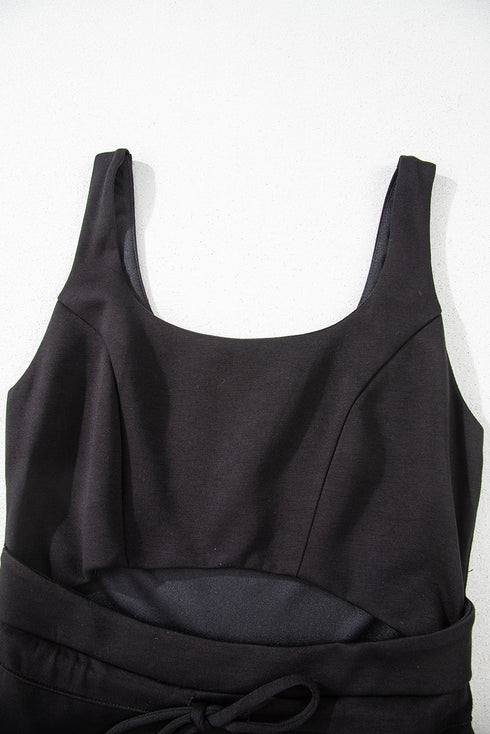 Cut Out Front High Waist Tank Mini Dress