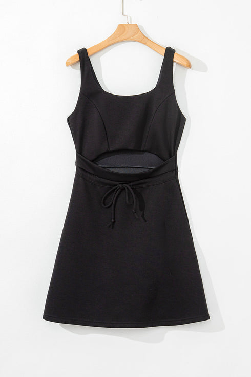 Cut Out Front High Waist Tank Mini Dress
