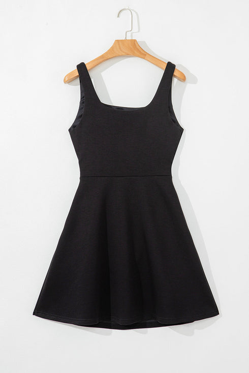 Cut Out Front High Waist Tank Mini Dress