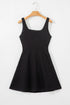 Cut Out Front High Waist Tank Mini Dress