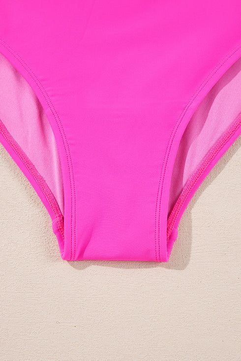 Cut out Twist Bowknot Backless One Piece Swimsuit